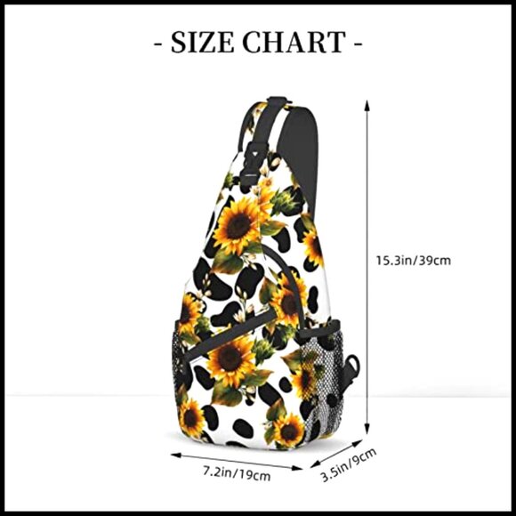 Polyester Crossbody Backpack Daypack Adjustable Strap 4 Pockets Travel Gym main image 5